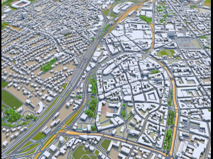 bielefeld city germany 60km 3D 模型