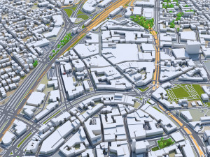 bielefeld city germany 60km 3D 模型