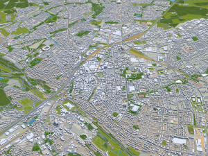 bielefeld city germany 60km 3D 模型