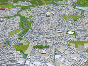 bielefeld city germany 60km 3D 模型