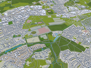 bielefeld city germany 60km 3D 模型
