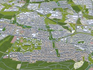 bielefeld city germany 60km 3D 模型