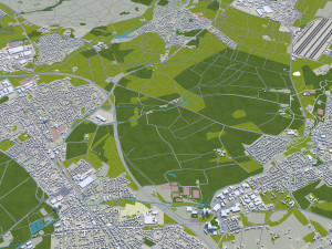 bielefeld city germany 60km 3D 模型