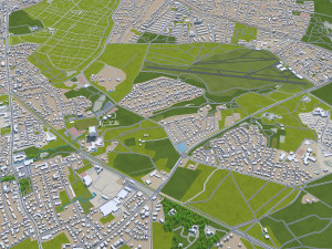bielefeld city germany 60km 3D 模型