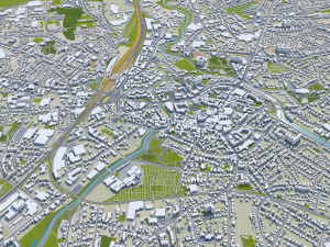 bielefeld city germany 60km 3D 模型