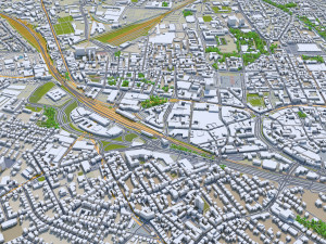 bielefeld city germany 60km 3D 模型