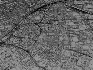 bielefeld city germany 60km 3D 模型