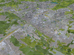 bielefeld city germany 60km 3D 模型