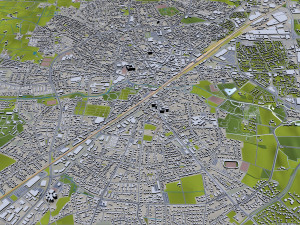 bielefeld city germany 60km 3D 模型