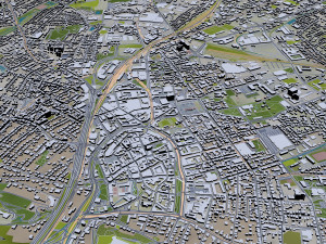 bielefeld city germany 60km 3D 模型