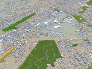 Birmingham city alabama 120 km 3D मॉडल