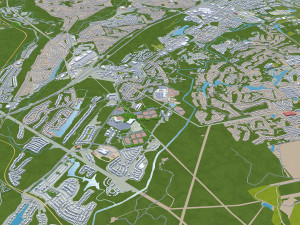 Birmingham city alabama 120 km 3D मॉडल