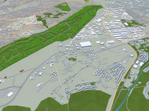 Birmingham city alabama 120 km 3D Model