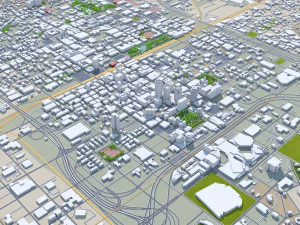 Birmingham city alabama 120 km 3D Model