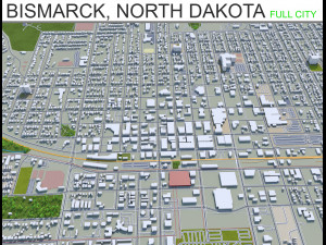 bismarck city north dakota 50 km 3D Model
