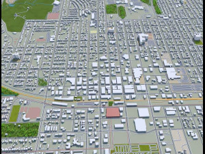 bismarck city north dakota 50 km 3D Model