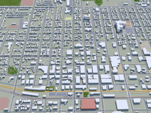 bismarck city north dakota 50 km 3D 모델