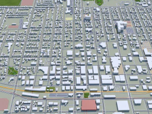bismarck city north dakota 50 km 3D Model