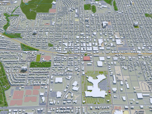 bismarck city north dakota 50 km 3D 모델