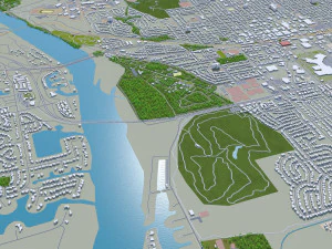 bismarck city north dakota 50 km 3D Model
