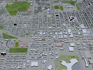 bismarck city north dakota 50 km 3D 모델