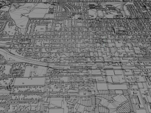 bismarck city north dakota 50 km 3D 모델