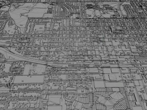 bismarck city north dakota 50 km 3D Model