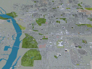 bismarck city north dakota 50 km 3D Model