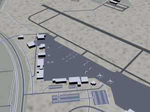 bismarck city north dakota 50 km 3D 모델
