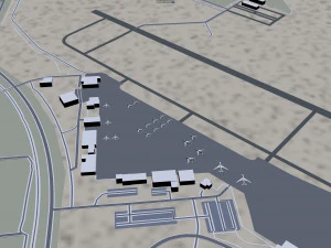 bismarck city north dakota 50 km 3D Model