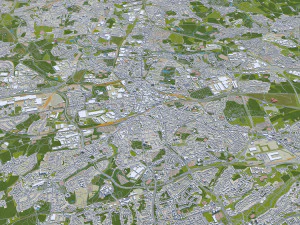 bochum city germany 35km 3D Model