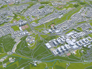 bochum city germany 35km 3D Model