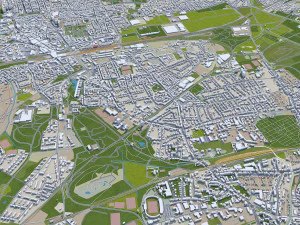 bochum city germany 35km 3D Model