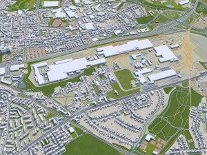 bochum city germany 35km 3D Model