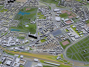 bochum city germany 35km 3D Model