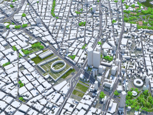 Bogota city columbia 50 km 3D Model