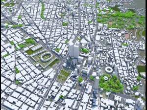 Bogota city columbia 50 km 3D Model