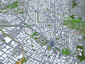 Bogota city columbia 50 km 3D Model