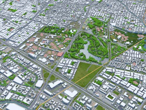 Bogota city columbia 50 km 3D Model