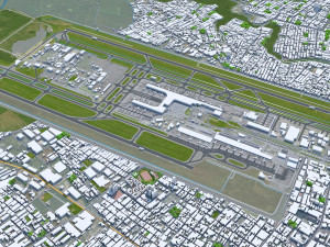 Bogota city columbia 50 km Model 3D