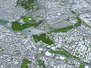 Bogota city columbia 50 km 3D Model