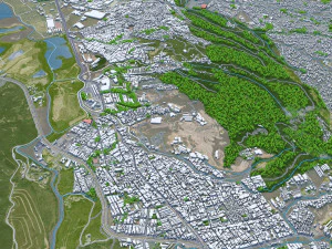 Bogota city columbia 50 km 3D Model