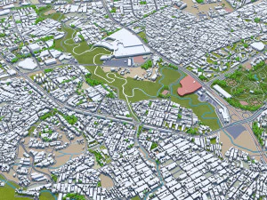 Bogota city columbia 50 km 3D Model