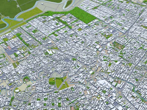 Bogota city columbia 50 km 3D Model