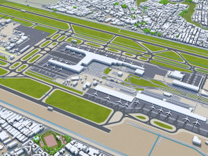 Bogota city columbia 50 km Model 3D