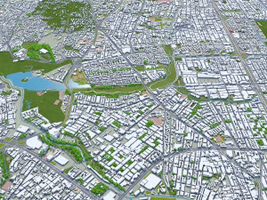 Bogota city columbia 50 km 3D Model
