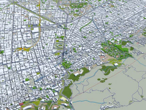 Bogota city columbia 50 km 3D Model