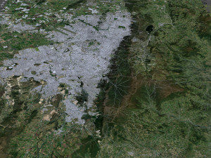 Bogota city columbia 50 km Model 3D