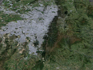 Bogota city columbia 50 km 3D Model