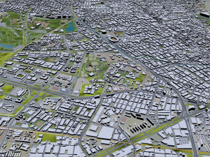 Bogota city columbia 50 km Model 3D